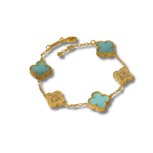 Baby Blue Clover Bracelet