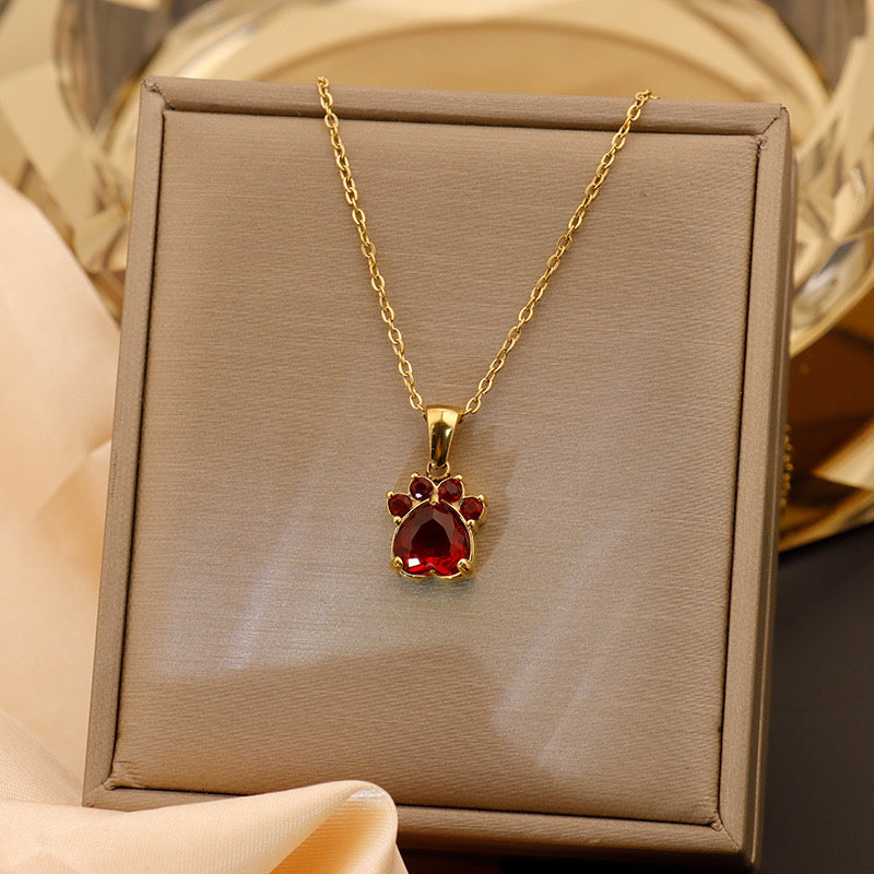 Dog Love Daimond Necklace