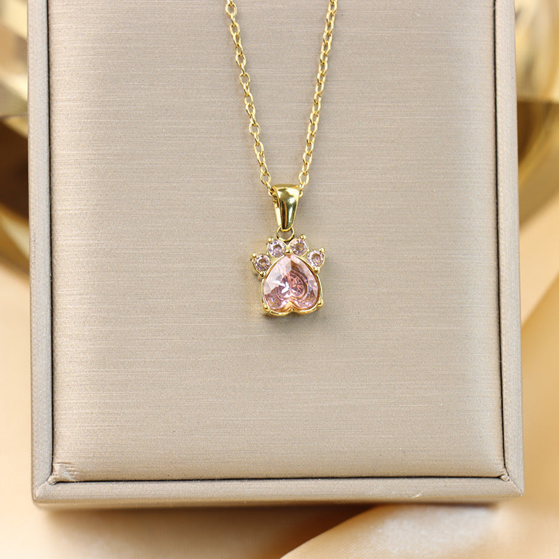 Dog Love Daimond Necklace