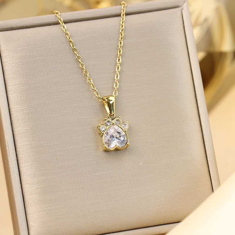 Dog Love Daimond Necklace