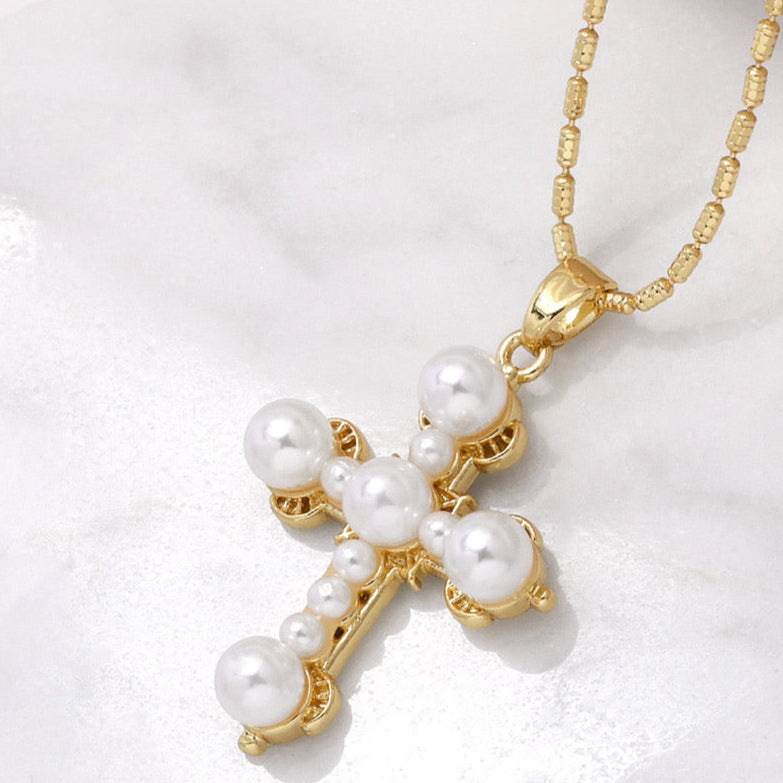 Pearl cross Necklace