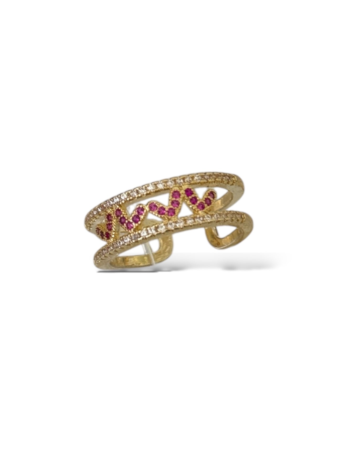 Pink Hearts Rings
